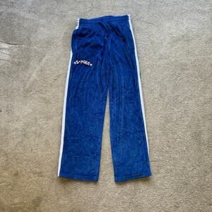 Vintage Southpole Track Pants Wide Leg Baggy Y2K Varsity Stripe Mens L Velvet